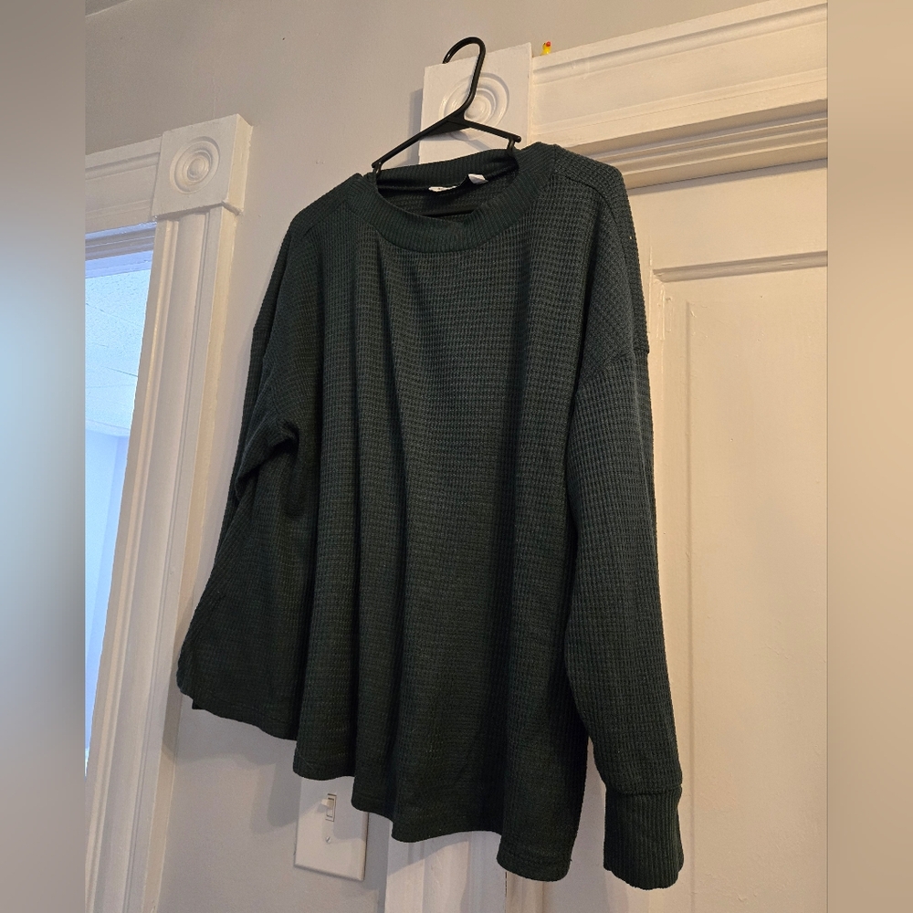 Sonoma Forrest Green Waffle Shirt